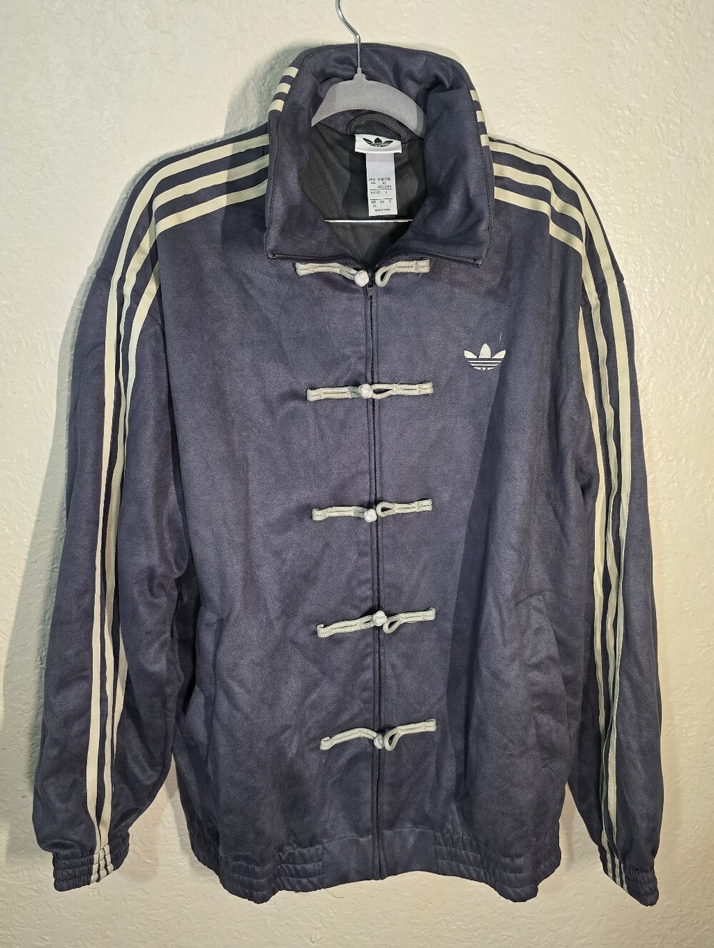 Adidas Originals Chinese New Year Tang Kung Fu Track Jacket In Navy